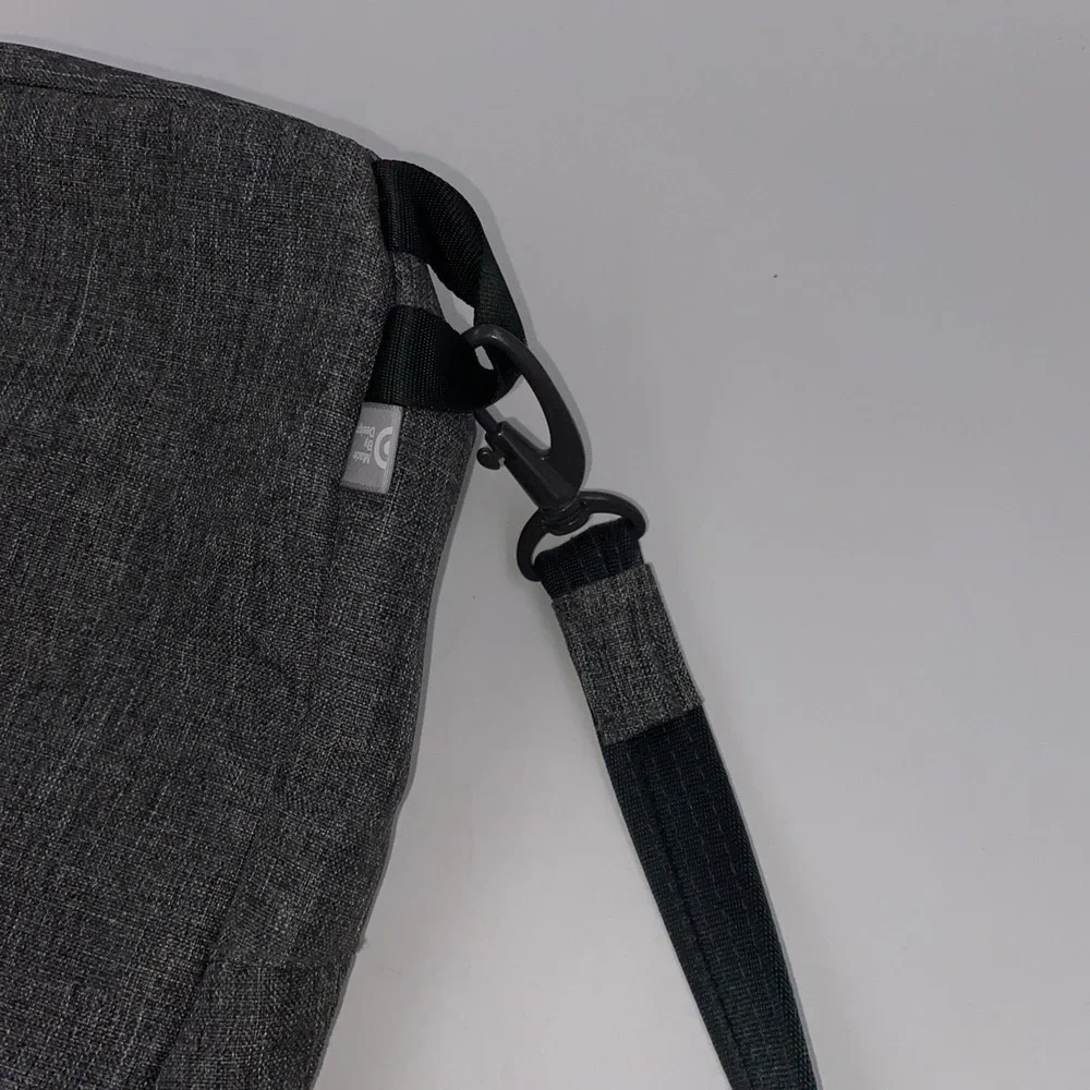 Gray Shoulder Travel Bag Men's Ladies Light Cross Body Adjustable Security Clips